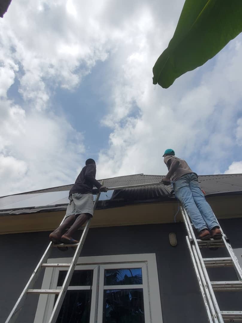 Solar batteries and inverter